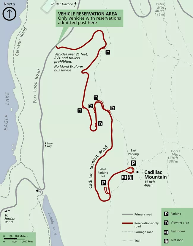 Cadillac Summit Road map