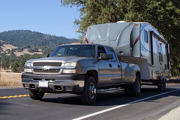Towing travel trailer