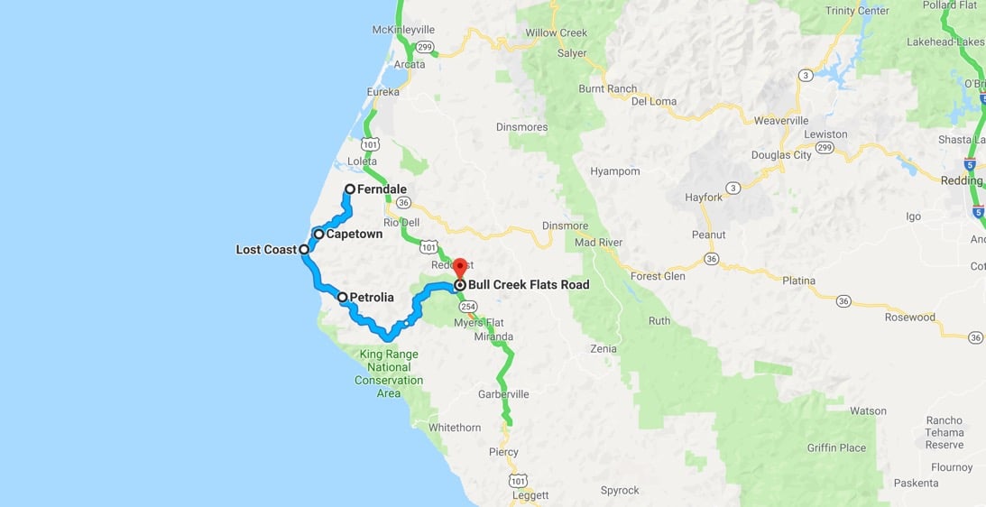 Lost Coast Trail Map