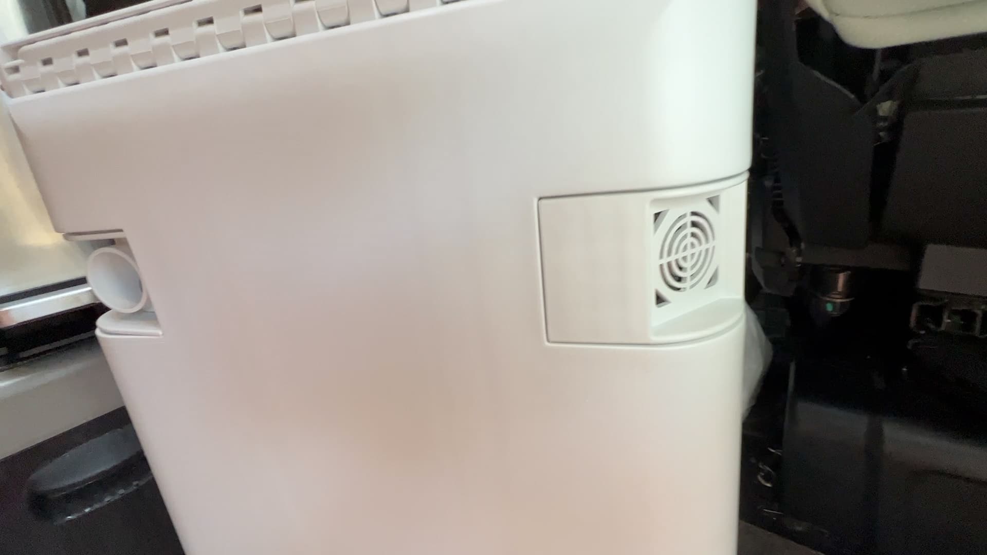 Ogo Composting toilet vents on backside of toilet