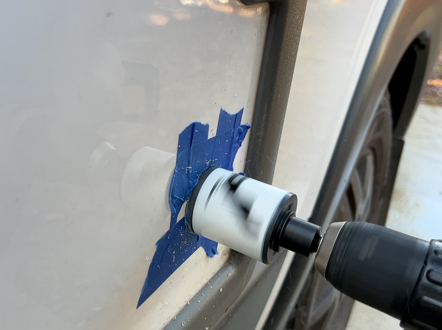 Outside Hole for Composting Toilet Hose